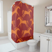Rideaux De Douche Chevaux motifs sans couture (En situation)