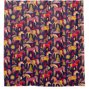 Rideaux De Douche Chevaux Scandinaves : Décoration Décorative Sans C