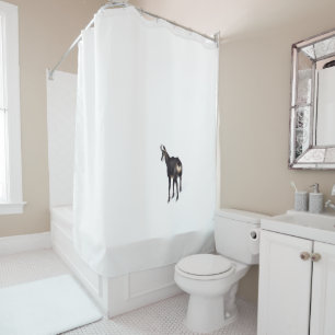 Rideaux De Douche Chèvre montagneuse minimaliste chamois alpin sur n