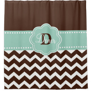 Rideaux De Douche Chevron en bon état Brown personnalisé