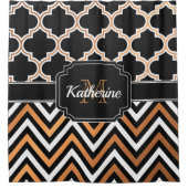 Rideaux De Douche Chevron et Quatrefoil (Devant)