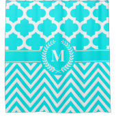 Rideaux De Douche Chevron et Quatrefoil (Devant)