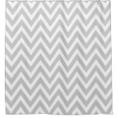 Rideaux De Douche Chevron gris et blanc (Devant)