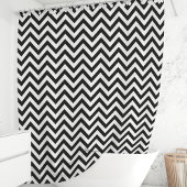 Rideaux De Douche Chevron noir et blanc
