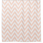 Rideaux De Douche Chevron rose et blanc (Devant)