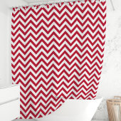 Rideaux De Douche Chevron Rouge et Blanc