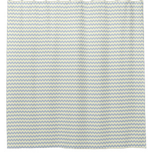 Rideaux De Douche Chevron zigzag motif glace bleu et crème