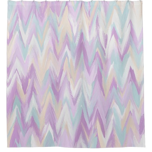 Rideaux De Douche Chevrons Abstraits (Devant)