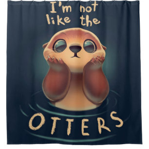 Rideaux De Douche Chibi Otter Otter Lover Pun de Otter mignon