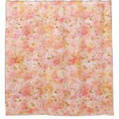 Rideaux De Douche Chic Aquarelle Rose Gold Confetti (Devant)