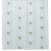 Rideaux De Douche Chic Blue Dragonflies Dream (Devant)