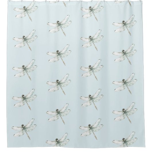 Rideaux De Douche Chic Blue Dragonflies Dream (Devant)