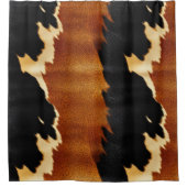 Rideaux De Douche Chic Brown Black Cream Western Cowhide (Devant)