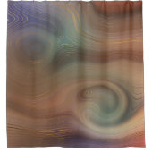 Rideaux De Douche Chic Earthy | Agate en pierre de cuivre naturel (Devant)