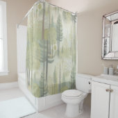 Rideaux De Douche Chic, Elegant Crèmes & cuir texture fleur look (En situation)