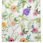 Rideaux De Douche Chic Floral Décontracté (Devant)