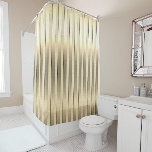 Rideaux De Douche Chic Gold Look Versions Verticales (En situation)