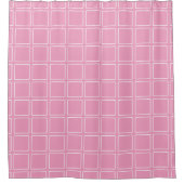 Rideaux De Douche Chic Moderne Tendance Rose et Blanc (Devant)