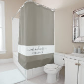 Rideaux De Douche Chic Newlysée M. Mme Gray Monogram (En situation)