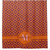 Rideaux De Douche Chic Raisin Orange Purple Fleur Abstraite (Devant)