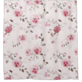 Rideaux De Douche Chic romantique rose floral (Devant)