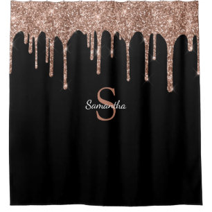 Rideaux De Douche Chic Rose Gold Parties scintillant Drives Sparkle 