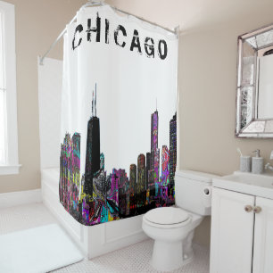 Rideaux De Douche Chicago, Illinois, graffiti