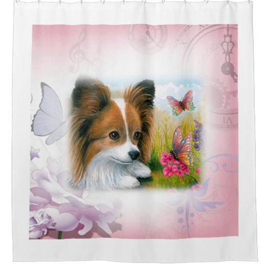 Rideaux De Douche Chien 123 Papillon (Devant)