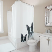 Rideaux De Douche Chien 128 Boston Terrier (En situation)
