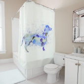Rideaux De Douche Chien 160 Dachshund (En situation)