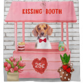 Rideaux De Douche Chien beagle Valentine's Day Kissing Booth (Devant)