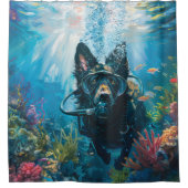 Rideaux De Douche Chien belge Chepherd Plongée sous-marine plongée (Devant)