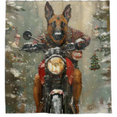 Rideaux De Douche Chien belge Malinoi équitation moto Noël (Devant)