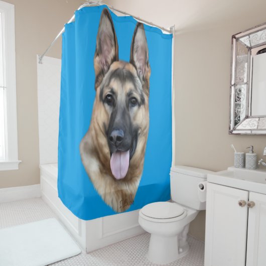 Rideaux De Douche Chien berger allemand (En situation)