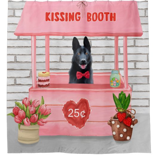Rideaux De Douche Chien berger allemand Valentine's Day Kissing Boot (Devant)