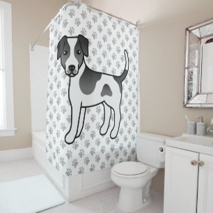 Rideaux De Douche Chien danois-suédois noir et blanc Chien mignon