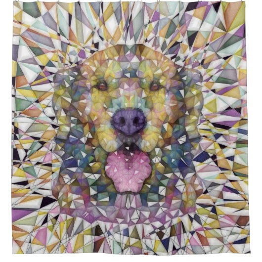 Rideaux De Douche chien d'arc-en-ciel (Devant)