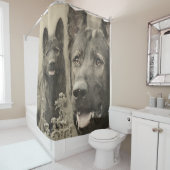 Rideaux De Douche Chien de berger allemand de travail - GSD (En situation)