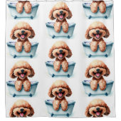 Rideaux De Douche Chien de caniche (Devant)