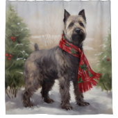 Rideaux De Douche Chien de Chesapeake à Noël de neige (Devant)