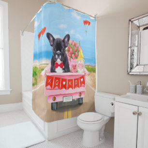 Rideaux De Douche Chien de la Saint-Valentin