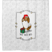 Rideaux De Douche Chien de Noël Santa Hat Shetland Sheepdog (sable) (Devant)