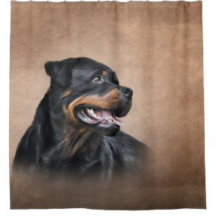 Rideaux De Douche Chien de Rottweeter