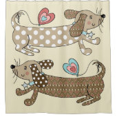 Rideaux De Douche Chien de saucisse Dachshund (Devant)