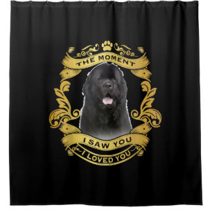 Rideaux De Douche Chien de Terre-Neuve Le Moment Où Je Vous Ai Vu