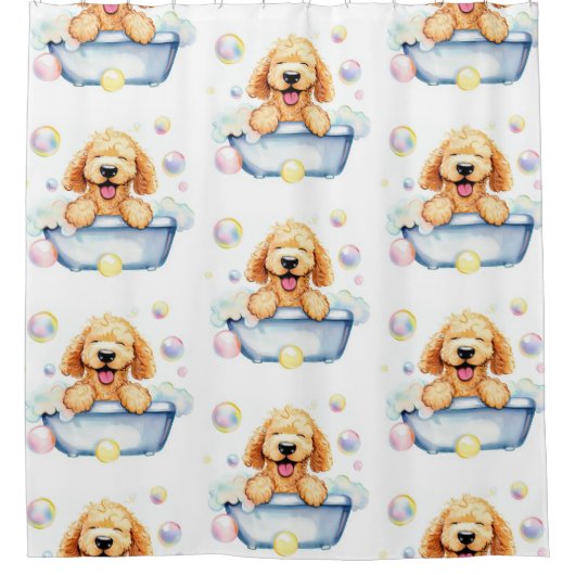 Rideaux De Douche Chien Goldendoodle (Devant)