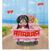 Rideaux De Douche Chien Havanais Saint Valentin Camion (Devant)