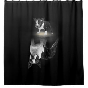 Rideaux De Douche Chien Maman Boston Terrier Amoureux des chiens Cad