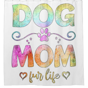 Rideaux De Douche Chien Maman Fur Life Joyeux Fête des Mères Meilleu