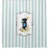 Rideaux De Douche Chien mignon - Summer Beach Black Labrador Retriev (Devant)